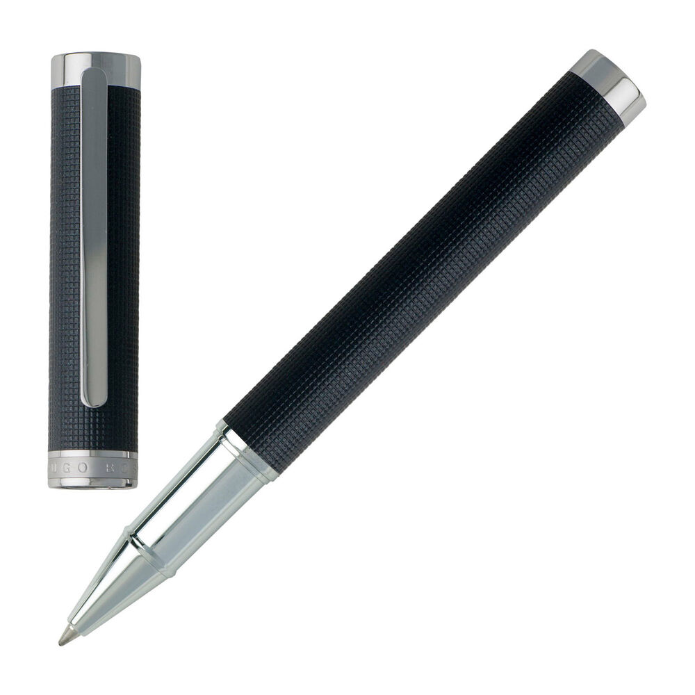 Hugo BOSS Column Stainless-Steel Blue Rollerball Pen