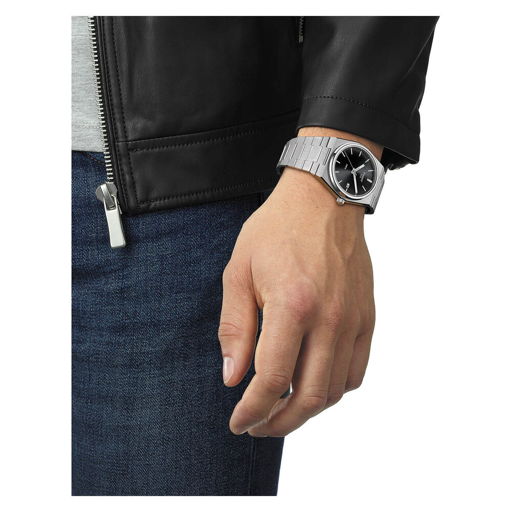 Tissot PRX 40mm Black Dial Steel Case Bracelet Watch image number 3