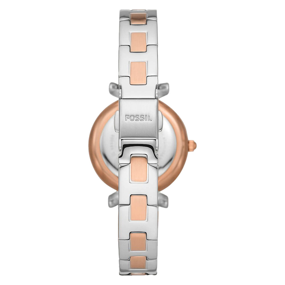 Fossil Carlie Mini 28mm Rose Gold Steel Case Watch