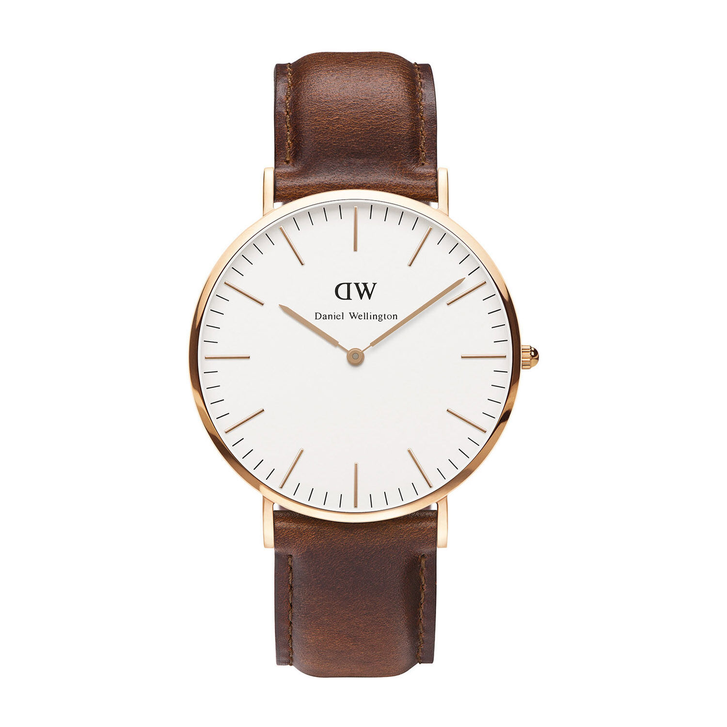Daniel Wellington Classic St Mawes Brown Leather Strap Watch