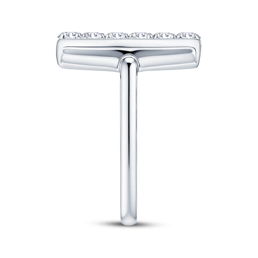 Born Axis Sterling Silver 0.30ct Lab Grown Diamond Split Ring