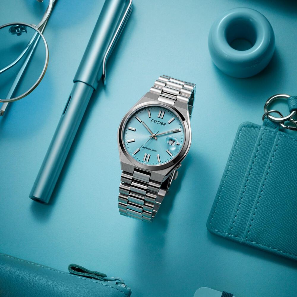 Citizen Tsuyosa 40mm Turquoise Dial Steel Case Bracelet Watch image number 4