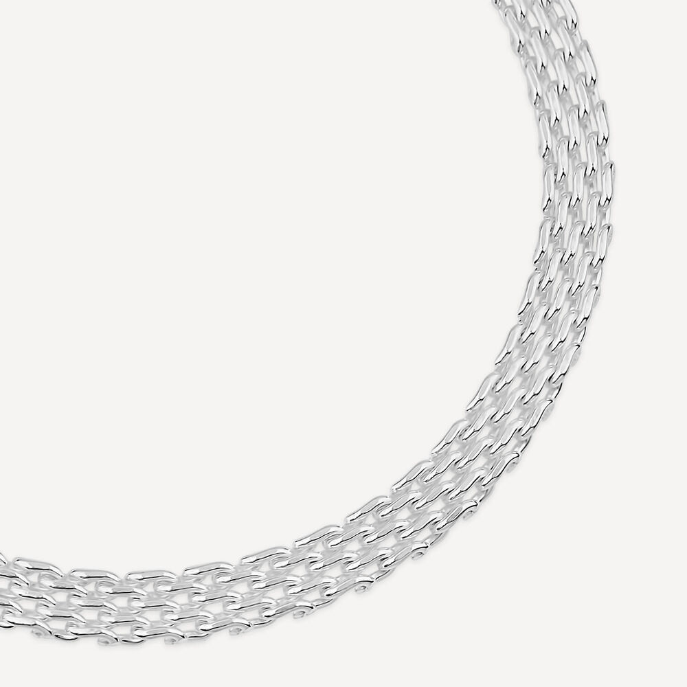 Sterling Silver Brick Mesh Style Bracelet image number 1