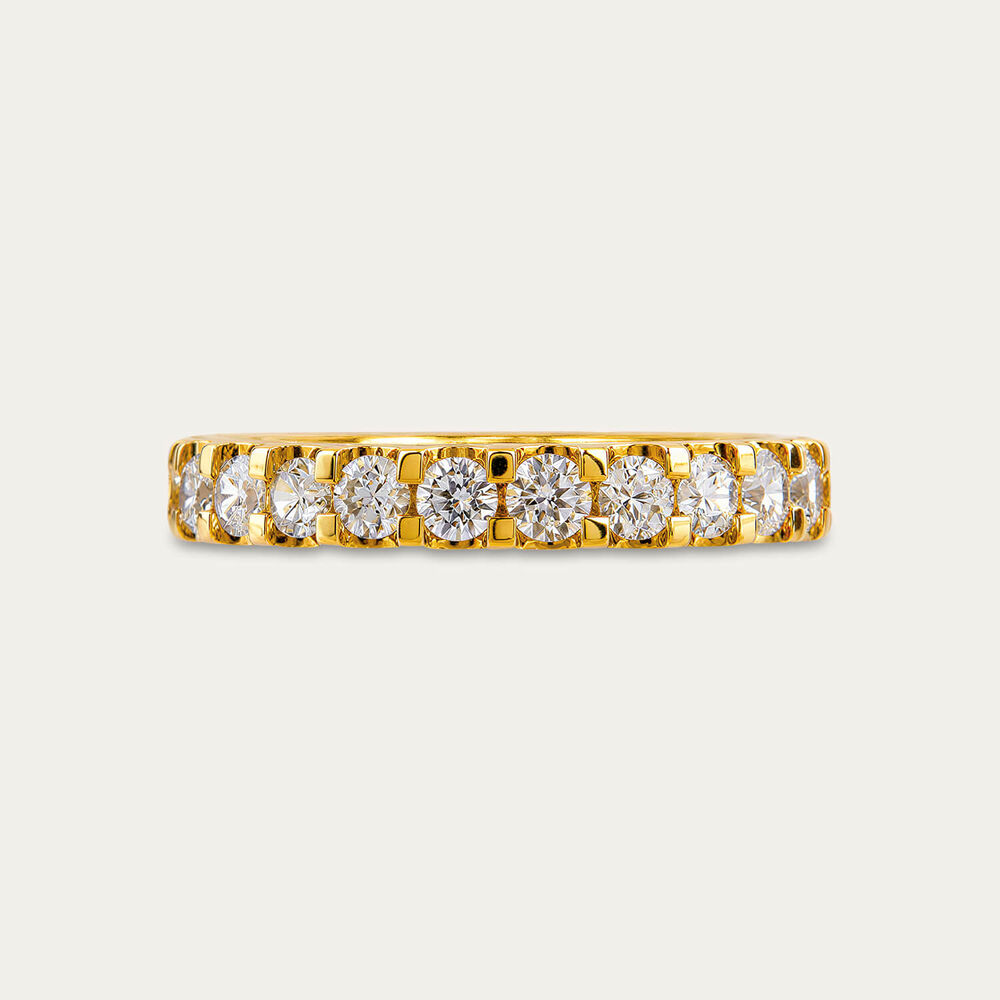 18ct Yellow Gold 1.00ct Diamond 3/4 Full Eternity Ring