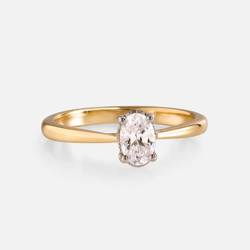 Prism 9ct Yellow Gold 0.33ct Oval Diamond Solitaire Ring