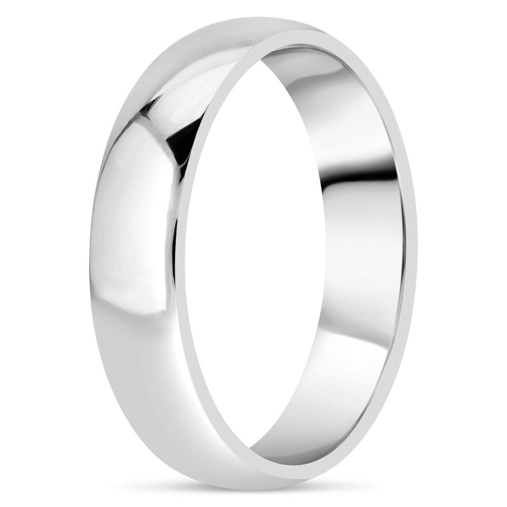 Sterling Silver Gents 5mm Polished Domed Band Ring image number 3