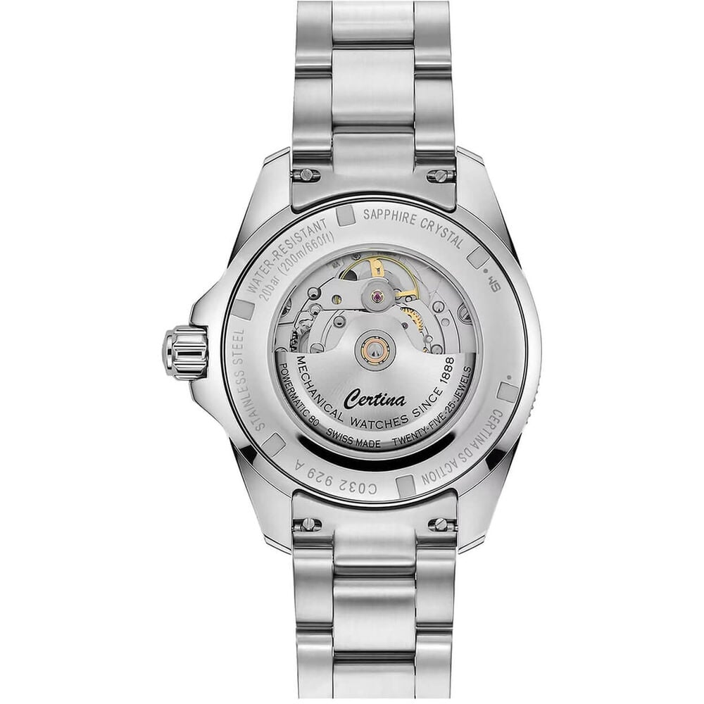 Certina DS Action GMT Powermatic 80 41mm Blue Dial Red & Blue Bezel Steel Bracelet Watch image number 2