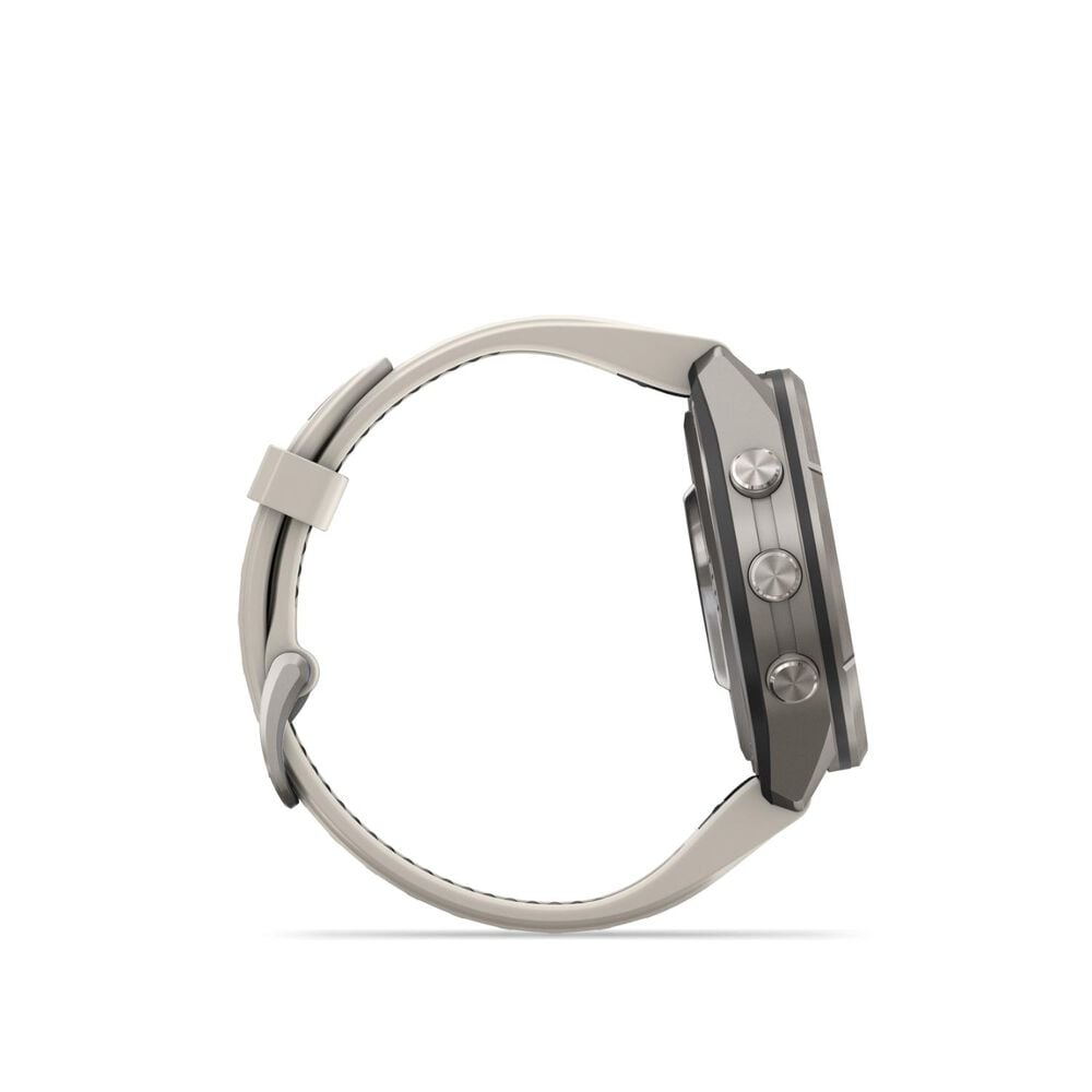 Garmin fenix 9 Pro 43mm Titanium Fog Grey/Dark Sandstone Silicone Strap Watch