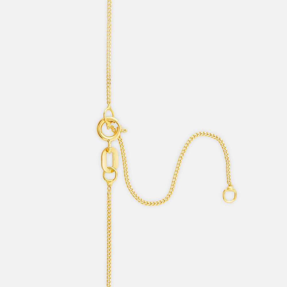 9ct Gold 4MM Four Claw Cubic Zirconia Set Pendant (Chain Included)