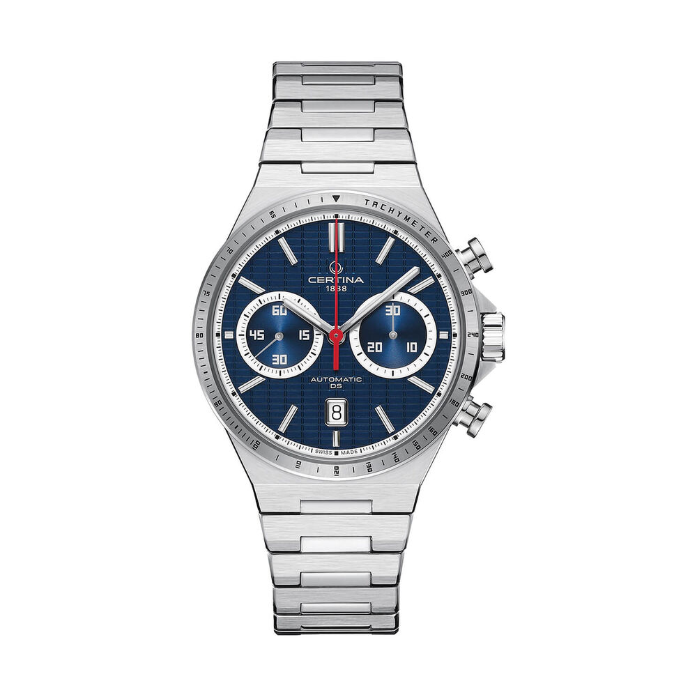 Certina DS-7 Chrono Auto 42mm Blue Dial Stainless Steel Bracelet Watch image number 0