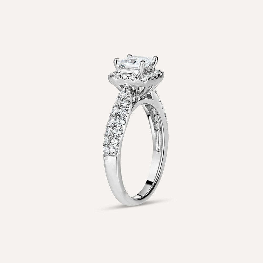 Sterling Silver Princess Cut Cubic Zirconia Ring image number 3