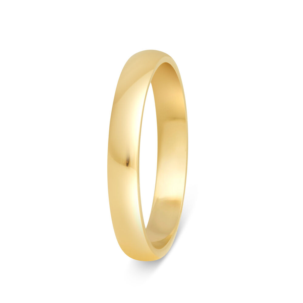 9ct Gold 3mm Wedding Ring image number 3
