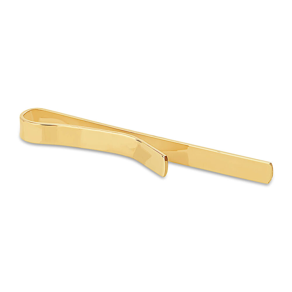 Gents Sterling Silver and Gold Plated Tie Bar image number 1