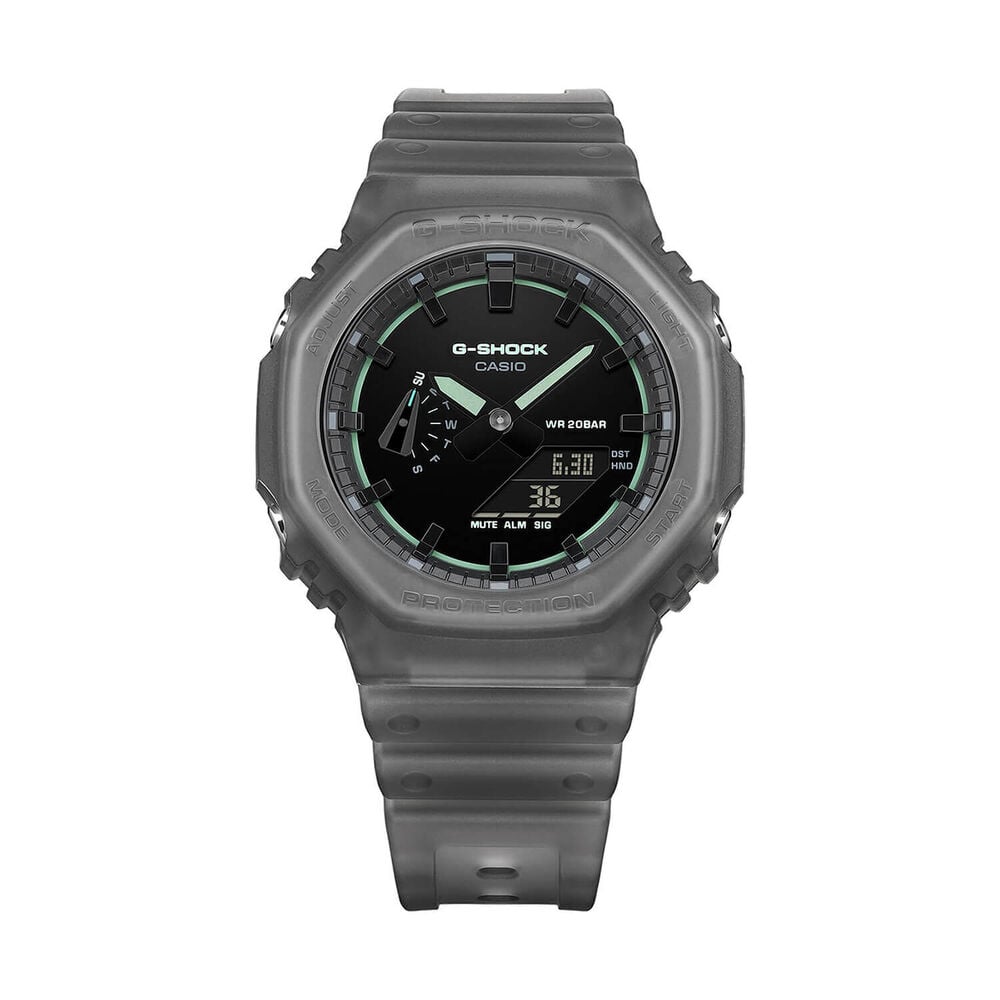 G-SHOCK GA-2100 Series 48.5x45.4mm Black Display Grey Transparent Resin Strap Watch