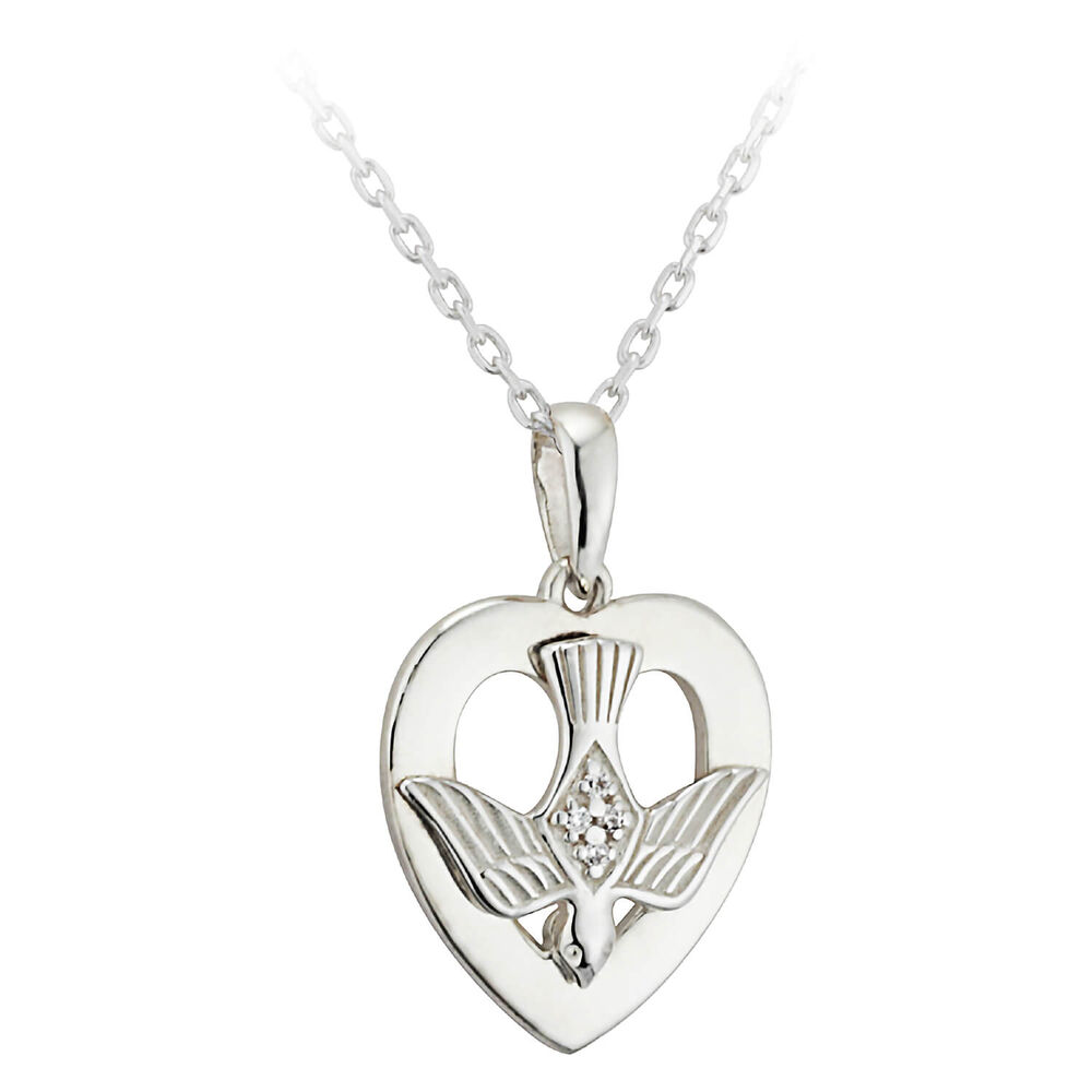 Sterling Silver Dove Confirmation Pendant (Chain Included) image number 0