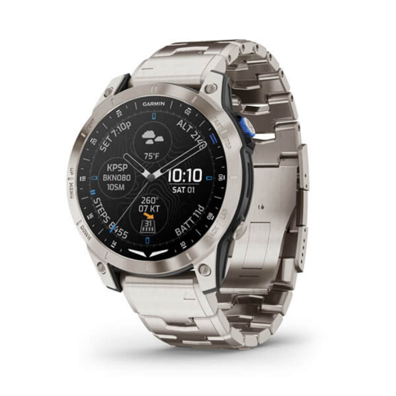 Garmin D2 MACH 1 Multifunction Titanium Case Bracelet Watch