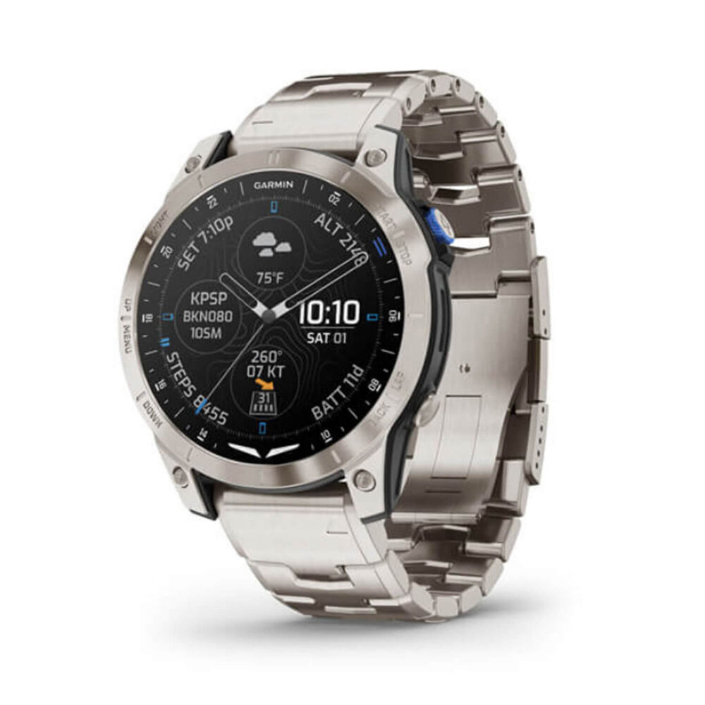 Garmin D2 MACH 1 Multifunction Titanium Case Bracelet Watch
