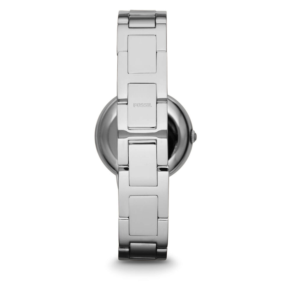 Fossil Virginia ladies' stone-set stainless steel bracelet watch image number 2