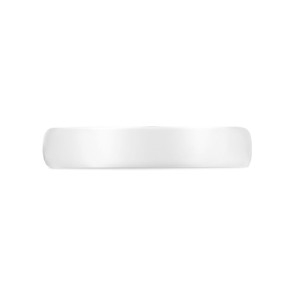 9ct White Gold 4mm Gents Wedding Ring image number 1
