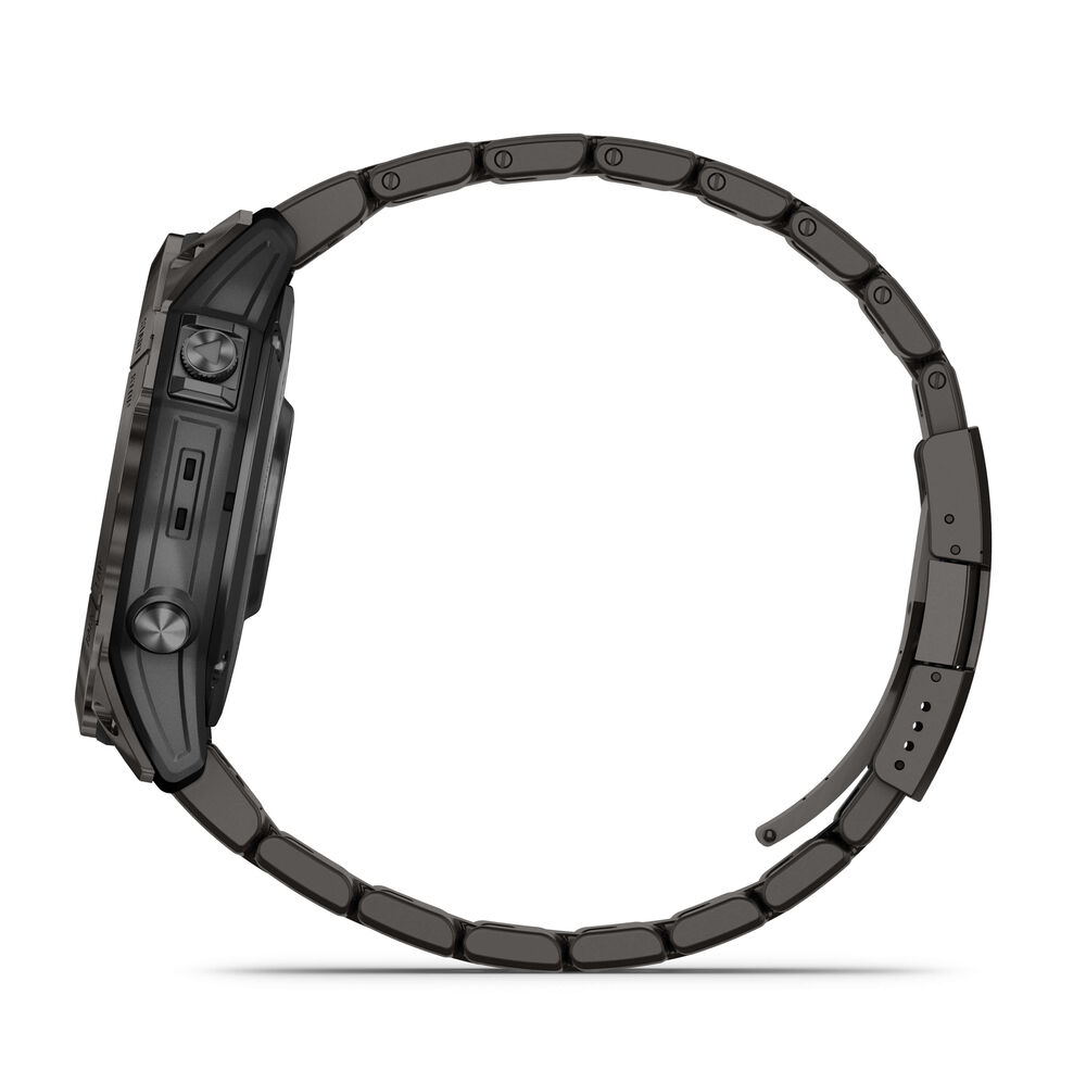Garmin Fenix 7X Pro Sapphire Solar 51mm Carbon Grey Titanium Case & Bracelet Watch image number 8