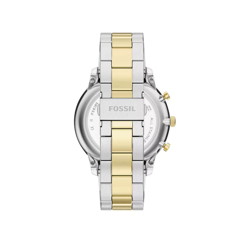 Fossil Neutra 44mm Olive Green Dial Two Tone Steel Bracelet Watch
