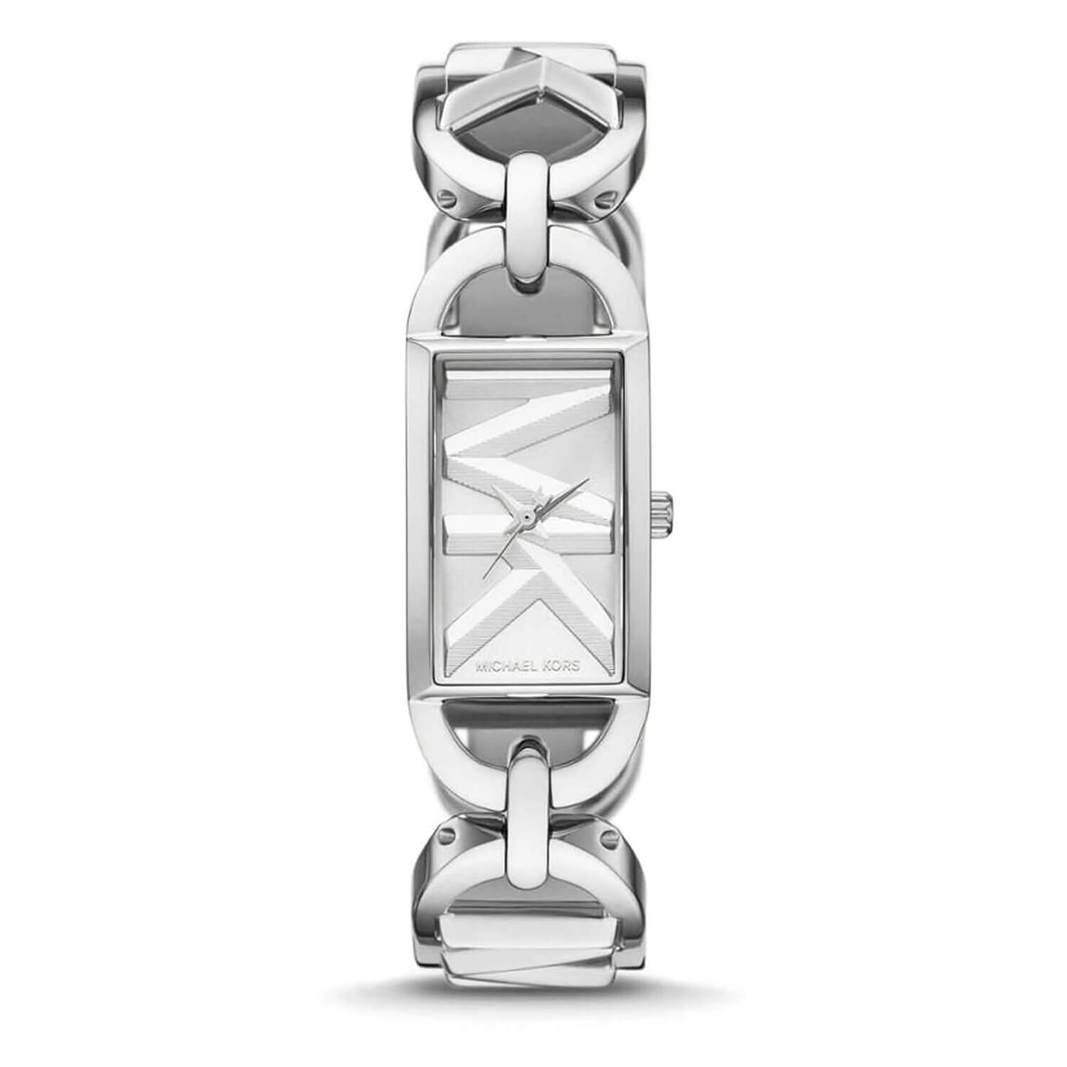 Michael Kors Empire 30mm Silver Logo Dial Steel Case Watch