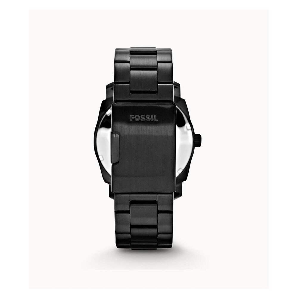 Fossil Machine 42mm Black Dial Black PVD Case Bracelet Watch image number 2