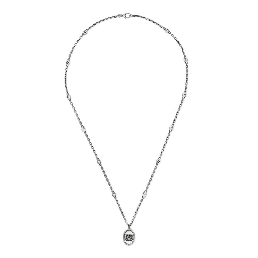 Gucci GG Marmont Double G Sterling Silver Pendant