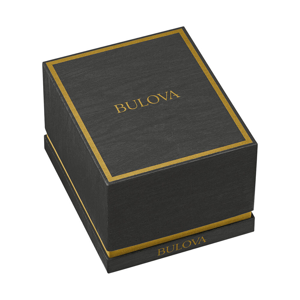 Bulova Maquina Skeleton 40mm Green Dial Ion Plated Steel Bracelet Watch image number 3