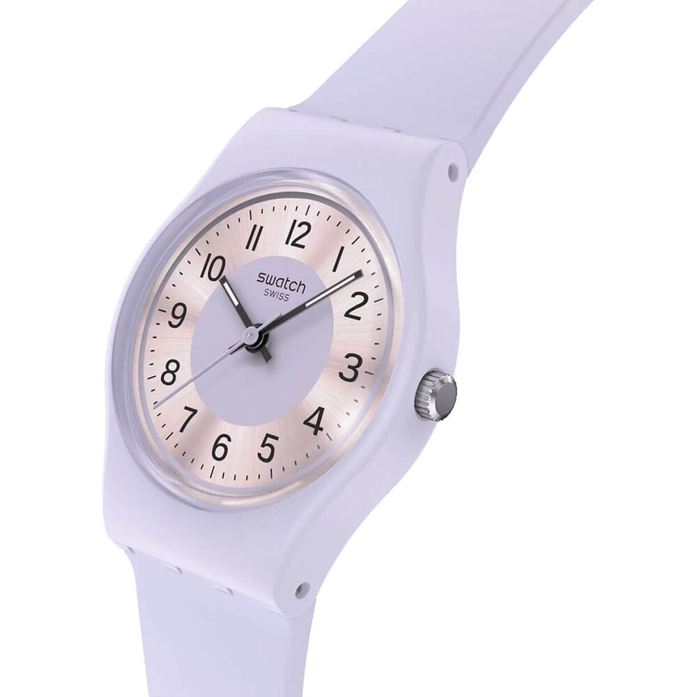 Swatch Originals Lilac Lightness 25mm Purple Dial Purple Gradient Silicon Strap Watch image number 1