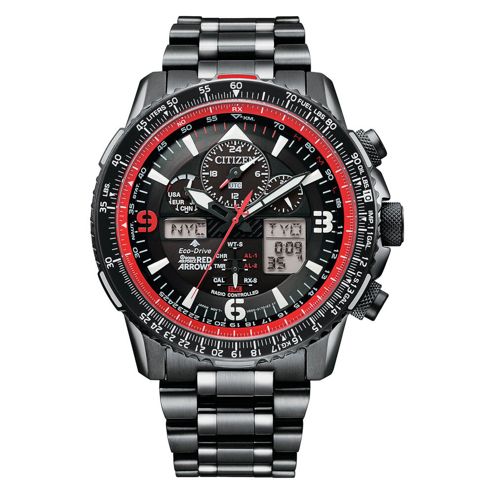 Citizen Eco Drive Red Arrows Limited Edition 45mm Skyhawk Steel Case Bracelet Watch