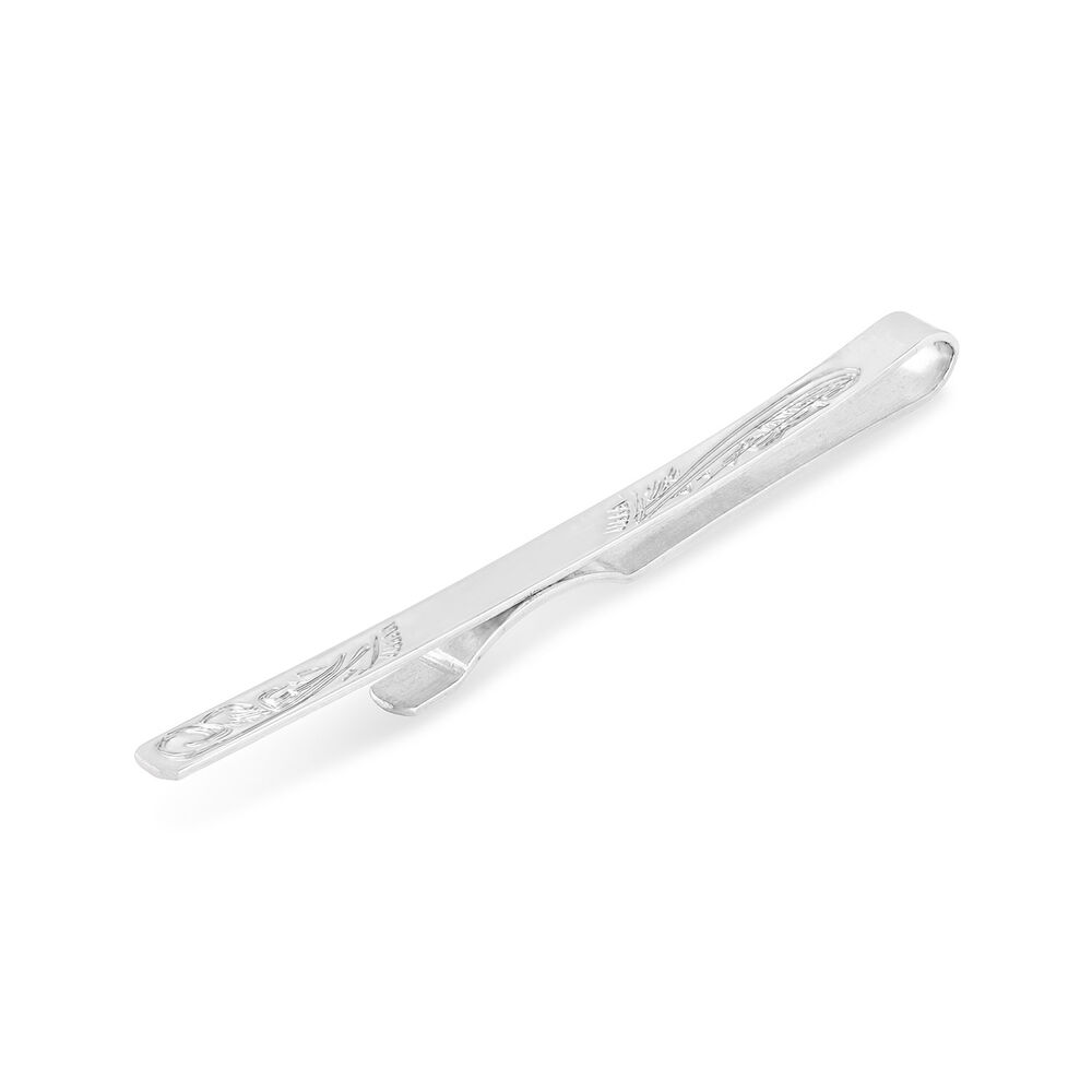 Sterling Silver Engraved Plate Tie Bar image number 1
