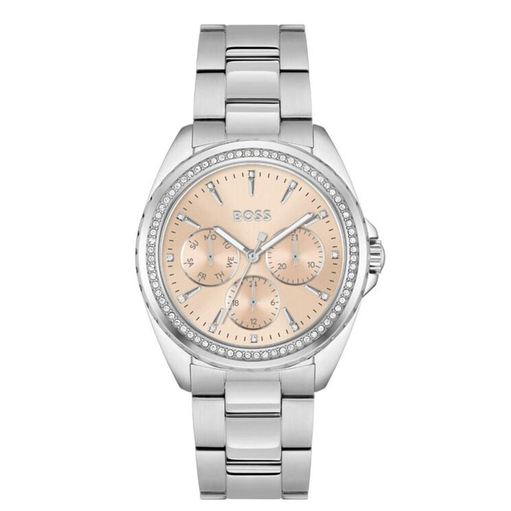 BOSS Atea 38mm Rose Chrono Dial Steel Case Watch image number 0