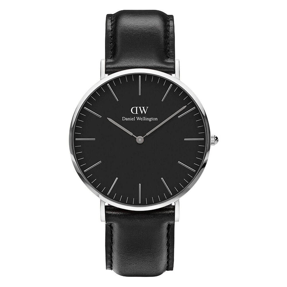 Daniel Wellington Black Collection Sheffield 40MM Silver Case Black Strap Watch image number 0