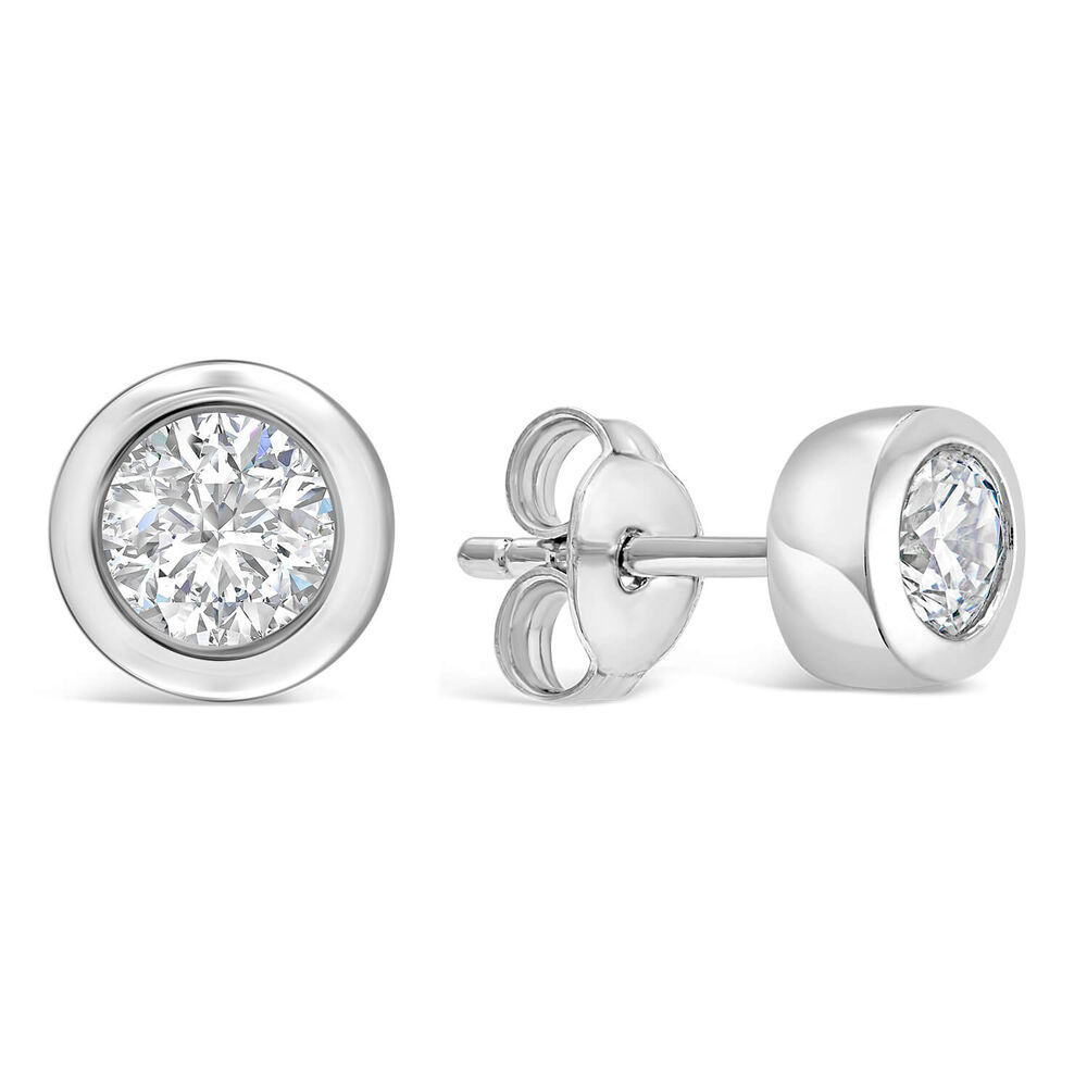 Sterling Silver and Cubic Zirconia Earrings image number 1