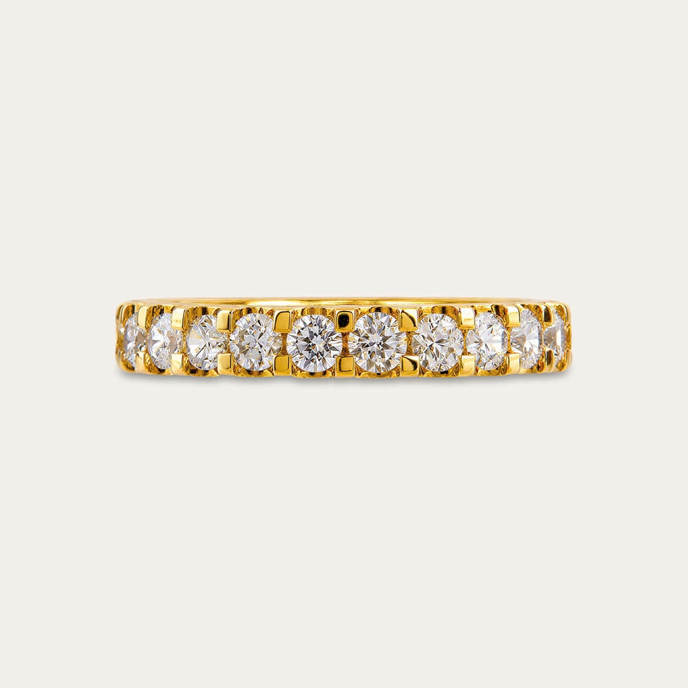 18ct Yellow Gold 1.00ct Diamond 3/4 Full Eternity Ring