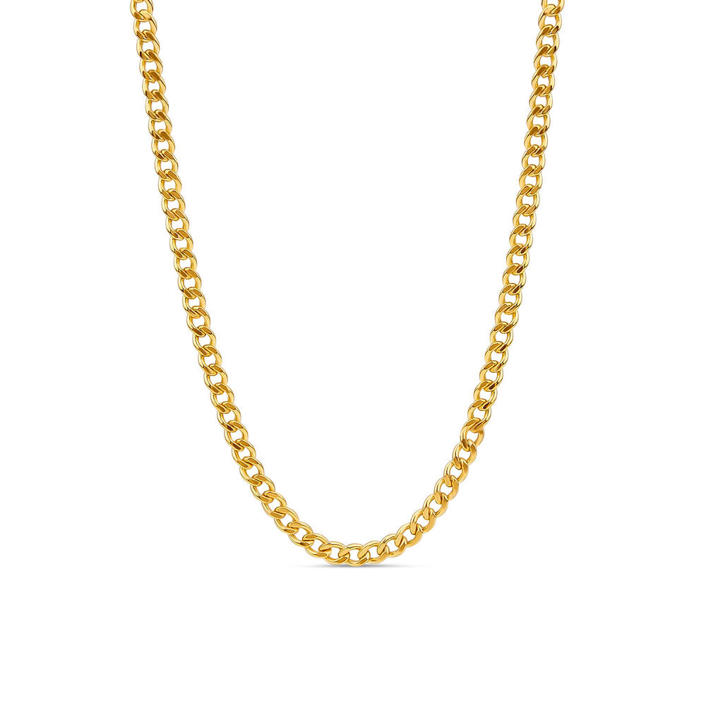 9ct Yellow Gold Polished 22'' Curb Chain Necklace image number 0