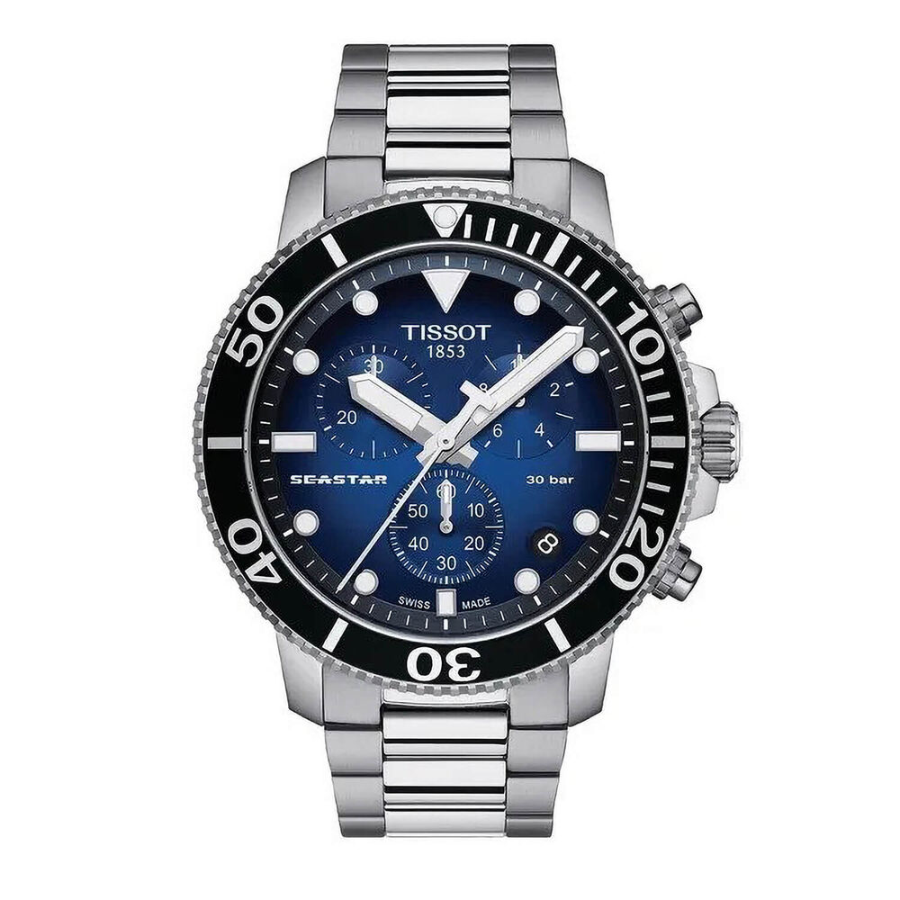 Tissot PRX Chronograph 42mm Automatic White Dial Rose Gold Indexes Steel Case Bracelet Watch image number 3
