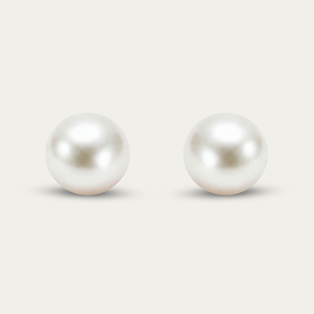 Sterling Silver 6mm Pearl Stud Earrings