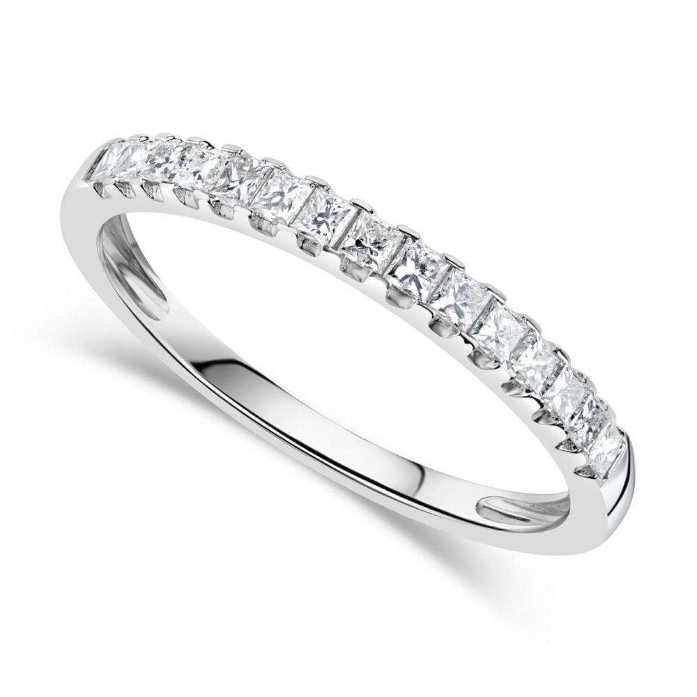 18ct White Gold 0.33ct Diamond Princess Eternity Ring