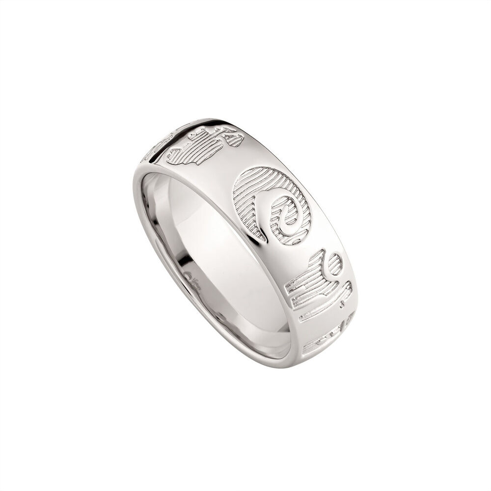 History of Ireland Sterling Silver Band Ring