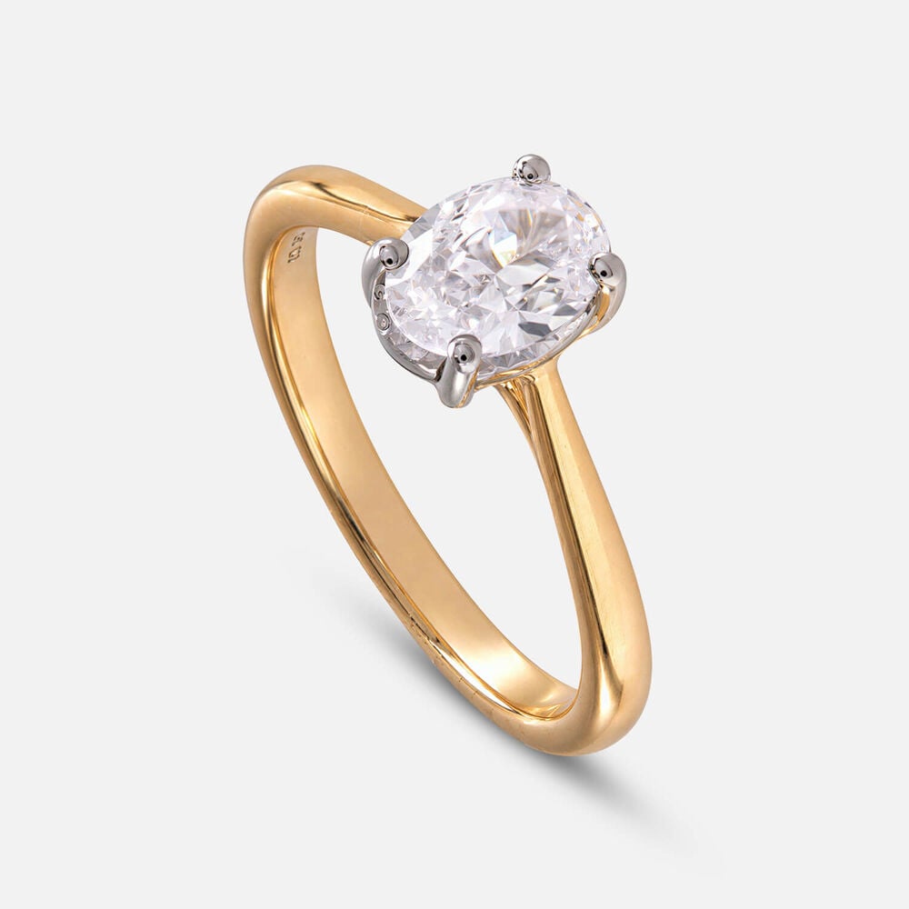 Prism 9ct Yellow Gold 0.50ct Oval Diamond Solitaire Ring
