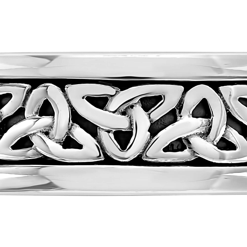Sterling Silver Trinity Knot Men's Ring image number 4