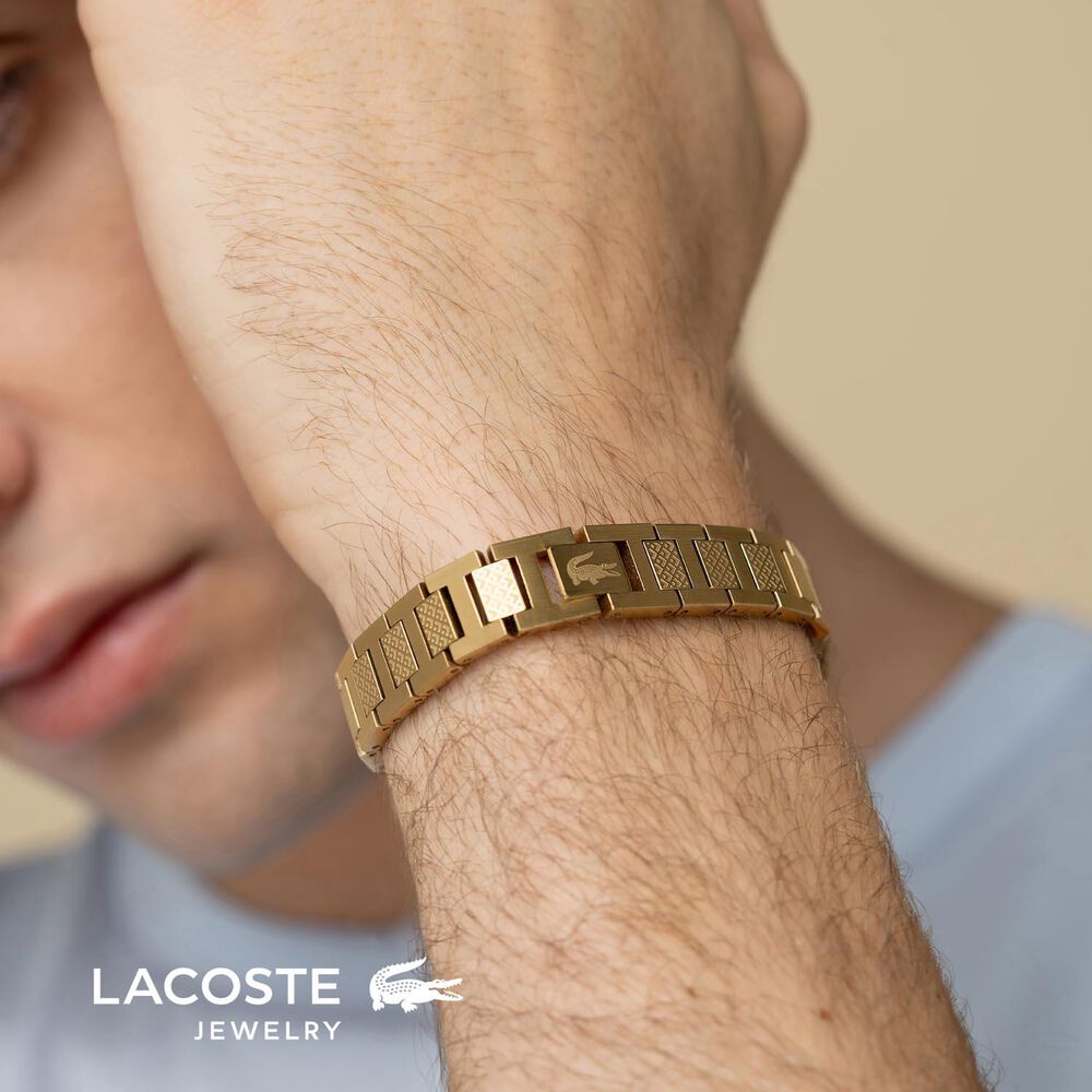 Lacoste Metropole Yellow Gold Plated Stainless Steel Bracelet