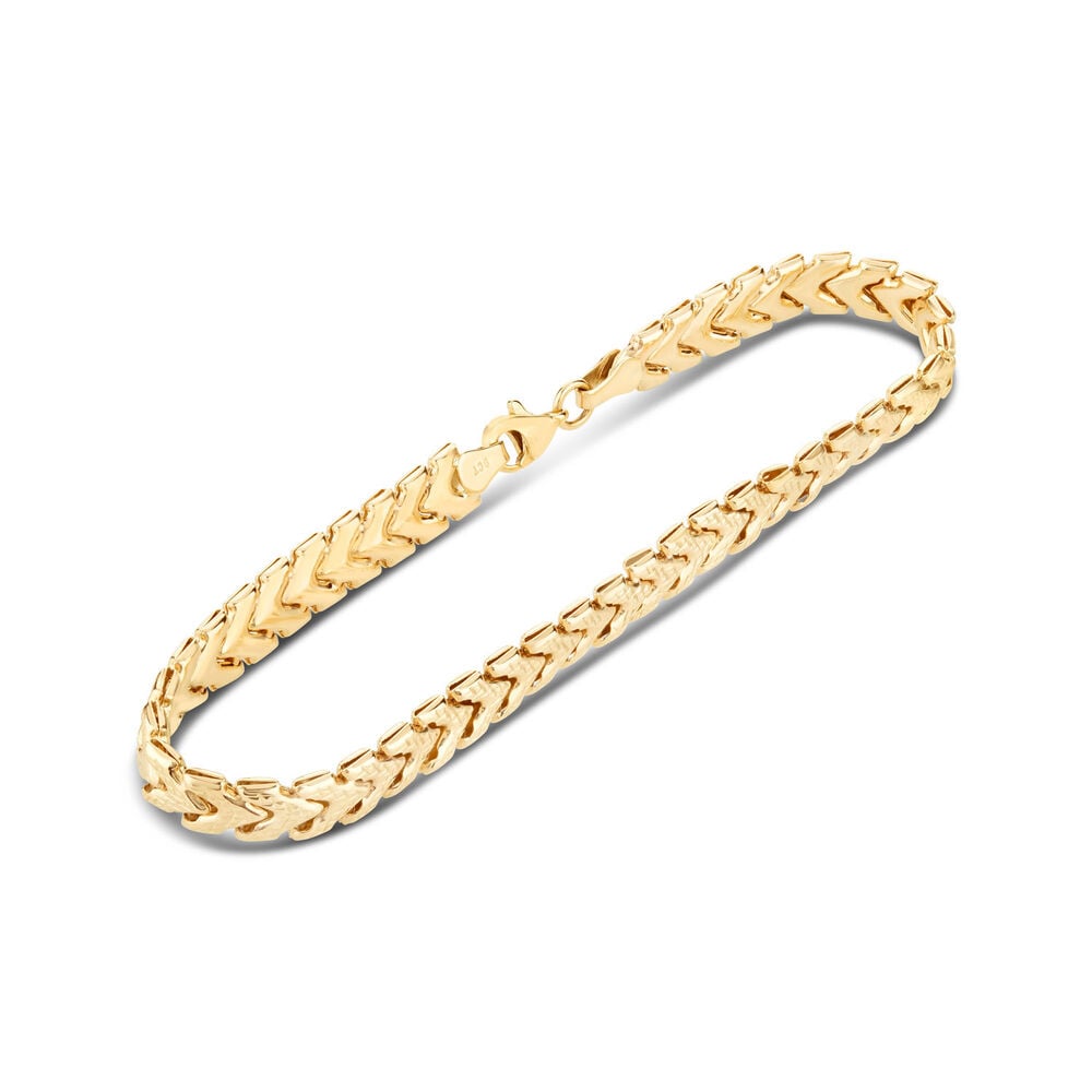 9ct Yellow Gold Braided Link Bracelet image number 1