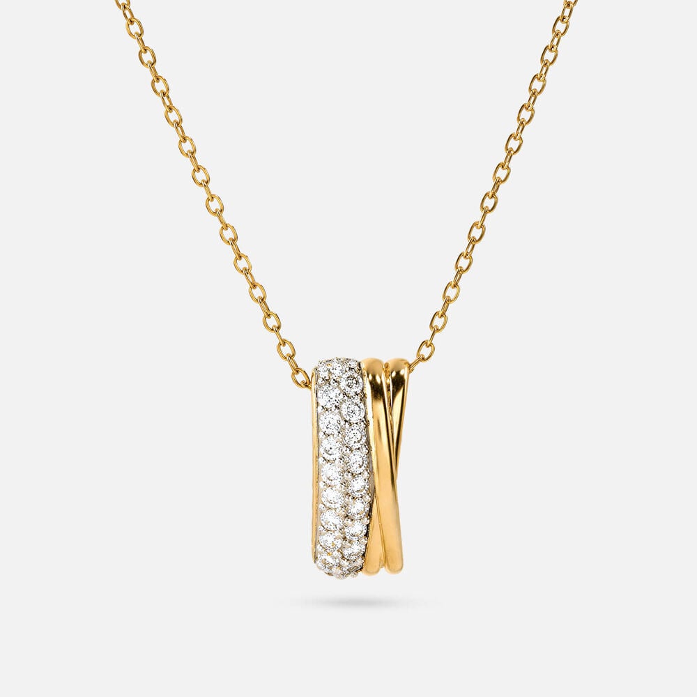 Yellow Gold Plated Vermeil Cubic Zirconia Bar Pendant