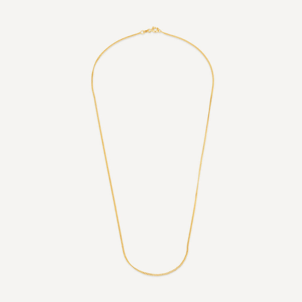 9ct Yellow Gold 18' Light Venetian Link Chain Necklace image number 2