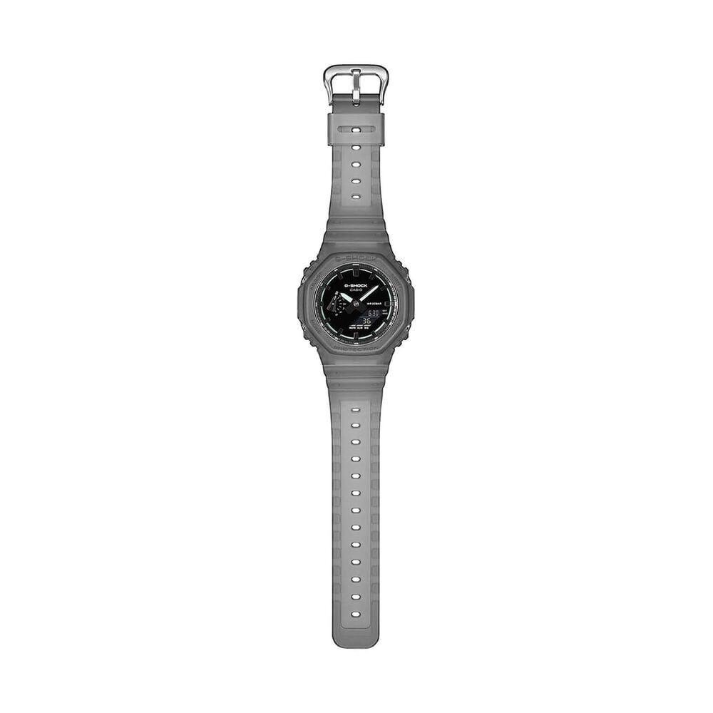 G-SHOCK GA-2100 Series 48.5x45.4mm Black Display Grey Transparent Resin Strap Watch
