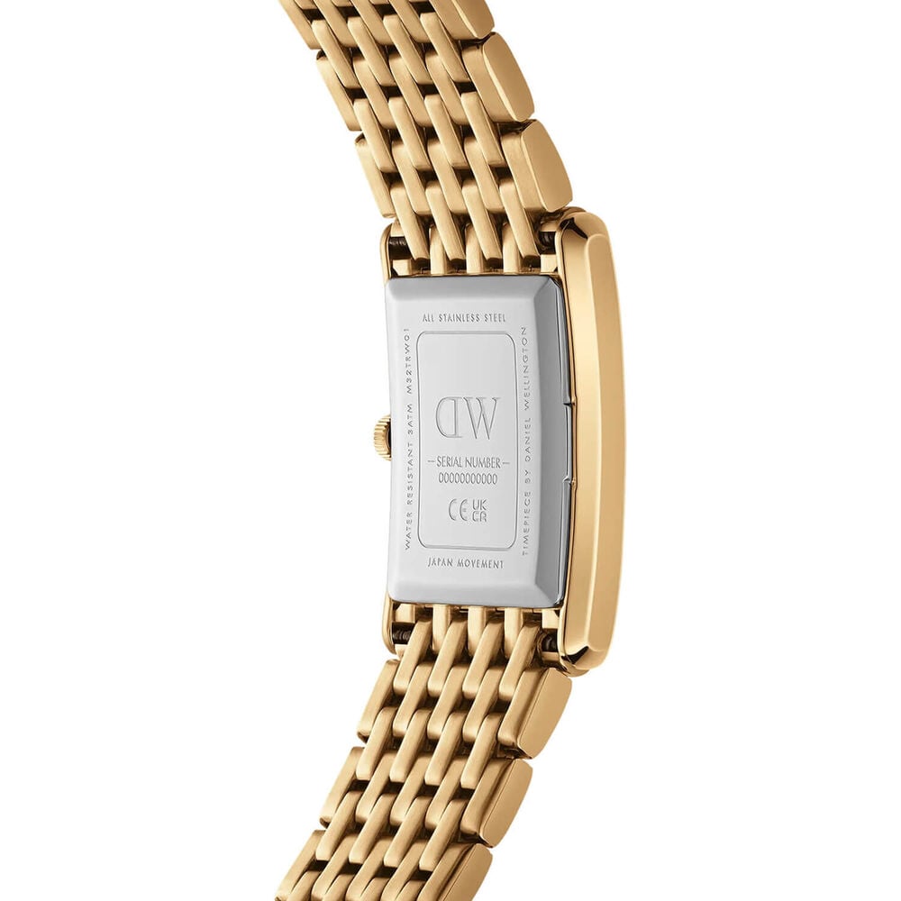 Daniel Wellington Bound 32x22mm White Dial 9-Link Gold PVD Bracelet Watch image number 2