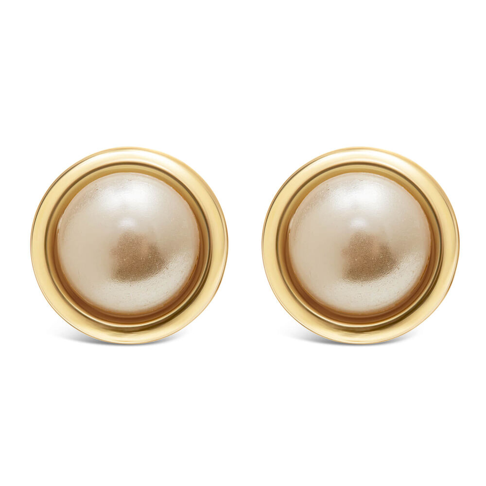 9ct Gold Pearl Stud Earrings image number 0
